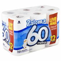 Papel Higiênico Paloma 60 m x 10 cm Folha Simples 12rl Sepac