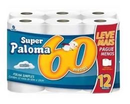 Papel Higiênico PALOMA Neutro c/ 12 Rolos de 60m