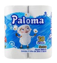 Papel Higiênico PALOMA Pct c/4 Rolos de 30m Neutro Papel Higiênico PALOMA Pct c/4 Rolos de 30m Neutro
