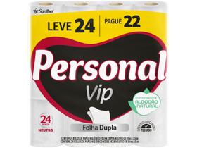 Papel higienico personal 30mt folha dupla vip neutro 2pct c/24 und l24 p22 - Santher