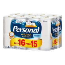 Papel Higiênico PERSONAL Folhas Duplas 30m Neutro 16un Compacto (Leve 16 Pag 15)