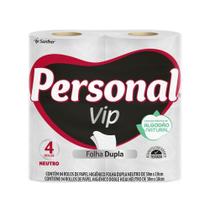 Papel Higiênico Personal Vip Folha Dupla Neutro 30m 16 Embalagens com 4 Unidades
