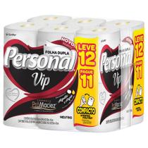 Papel Higiênico Personal Vip Neutro - Folha Dupla c/12 rolos de 30mts