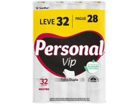 Papel Higiênico Personal Vip Neutro Folha Dupla Leve 32 Pague 28 Maciez e Economia