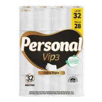 Papel higiênico Personal vip3 folha tripla 32 rolos Papel higiênico Personal vip3 folha tripla 32 rolos