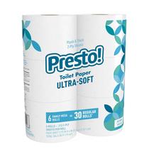 Papel higiênico Presto! 2 folhas ultra macio 6 rolos mega Papel higiênico Presto! 2 folhas ultra macio 6 rolos mega