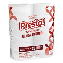 Papel Higiênico Presto! Ultra Resistente 2 Camadas 6 Rolos Mega Papel Higiênico Presto! Ultra Resistente 2 Camadas 6 Rolos Mega