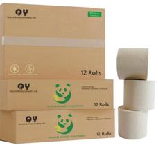 Papel higiênico QingYa Premium Bamboo 12 Mega Rolls de 3 camadas Papel higiênico QingYa Premium Bamboo 12 Mega Rolls de 3 camadas