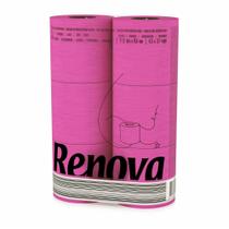 Papel higiênico Renova Pink 3 camadas 6 rolos 140 folhas Papel higiênico Renova Pink 3 camadas 6 rolos 140 folhas