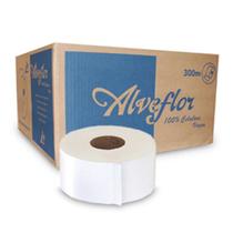 Papel higienico rolao 100% celulose 8x300m folha simples alveflor