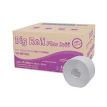 Papel Higiênico Rolão 100% celulose Folha Simples Big Roll Canoinhas com 8 rolos de 300 metros