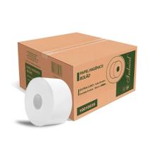 Papel Higiênico Rolão 100% celulose Folha Simples Indaial 8 rolos de 300 metros