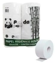 Papel Higiênico Rolão 100% Celulose Folha Simples Panda Com 08 Rolos