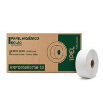 Papel Higiênico Rolão 8 Rolos Extra Luxo Folha Dupla Ipel 10cm X 250m