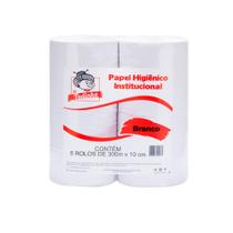 Papel Higienico Rolao Branco 10X300Mt Fardo 8 Rolos Vo