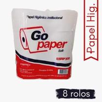 Papel Higiênico Rolão Branco 8x300m -Go Paper