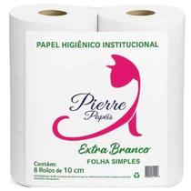 Papel Higiênico Rolão Branco Com 8 Rolos 300 Metros