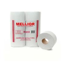 Papel Higiênico Rolão Branco Fardo com 8 Rolos Mellior Papel Higiênico Rolão Branco Fardo com 8 Rolos Mellior