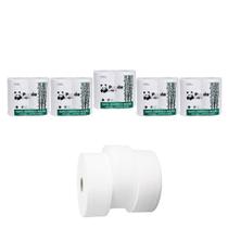 Papel Higiênico Rolão Celulose 8 Rolos Folha Simples Kit 5