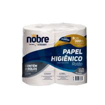 Papel higiênico rolão com 8x9 cm. x300m. fardo branco celulose virgem - Nobre