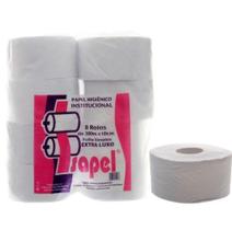 Papel Higiênico Rolão Extra Luxo Folha Simples Fardo com 8 Rolos Isapel