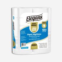 Papel higienico rolão f.simples Soft Basic Elegans Mili 10X300 8 ROLOS 100% celulose