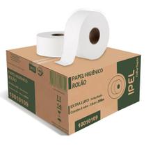 Papel Higienico Rolao Folha Dupla 100% Celulose 8X250M Ipel Papel Higienico Rolao Folha Dupla 100% Celulose 8X250M Ipel