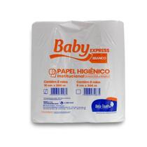 Papel Higiênico Rolão Folha Simples Branco 8x300m Baby
