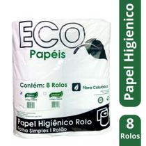 Papel Higiênico Rolão Folha simples Celulose C/8 Banheiro Escritorio - Gabiplast