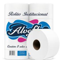Papel Higiênico Rolão Institucional Alveflor 300m C/ 8 Rolos Papel Higiênico Rolão Institucional Alveflor 300m C/ 8 Rolos