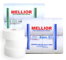 Papel Higiênico ROLÃO Luxo 8 Rolos de 250 m - Mellior