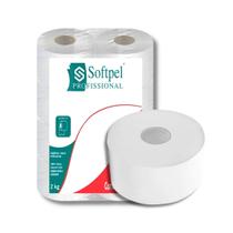 Papel higienico rolao softpel branco c/ 8 rolos