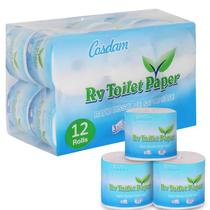 Papel higiênico RV Cosdam de 3 camadas, 400 folhas, 12 rolos