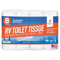 Papel higiênico RV Firebelly Outfitters, 2 camadas, 8 rolos, 500 folhas Papel higiênico RV Firebelly Outfitters, 2 camadas, 8 rolos, 500 folhas