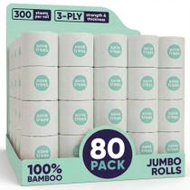 Papel higiênico SAVE TREES 80 rolos 3 folhas de bambu orgânico