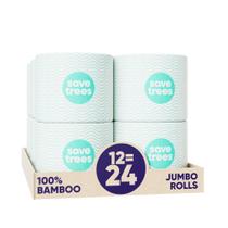 Papel higiênico SAVE TREES Bamboo 12 rolos, 3 camadas, 300 folhas
