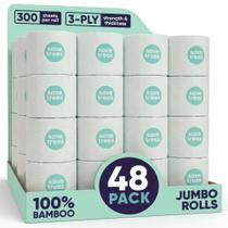 Papel Higiênico SAVE TREES Bambu 48 Rolos 3 Camadas 300 Folhas Papel Higiênico SAVE TREES Bambu 48 Rolos 3 Camadas 300 Folhas