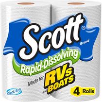 Papel higiênico Scott Rapid Dissolve 4-Rolls (pacote com 2)