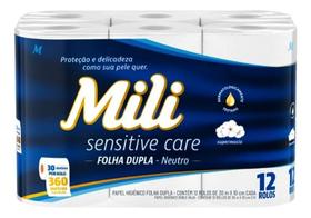 Papel Higienico Sensitive Care Folha Dupla 12 Rolos Mili