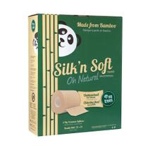 Papel higiênico Silk'n Soft Unbleached Bamboo de 3 camadas (12 rolos)