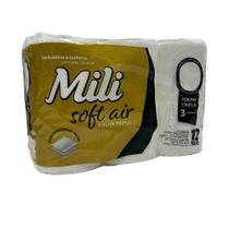 Papel Higiênico Soft Air Folha Tripla (MILI) - Pacote com 12 Rolos Papel Higiênico Soft Air Folha Tripla (MILI) - Pacote com 12 Rolos