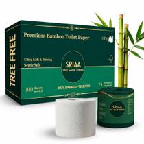 Papel Higiênico SRIAA Bamboo 3 Camadas 24 Rolos Mega Papel Higiênico SRIAA Bamboo 3 Camadas 24 Rolos Mega