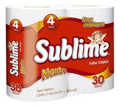 Papel Higiênico Sublime Folha Simples - 4 Rolos - SJ