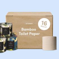Papel higiênico TUSHY Premium Bamboo, 3 camadas, 300 folhas, pacote com 16