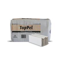 Papel Interfolha 100% celulose 20x21cm 2 dobras folha simples Toppel Papel Interfolha 100% celulose 20x21cm 2 dobras folha simples Toppel