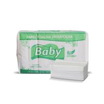 Papel Interfolha 100% celulose 22,5x21cm 2 dobras folha simples Baby com 1.000 folhas