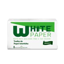 Papel Interfolha Branco 21x22cm 2 dobras folha simples White Paper com 1.000 folhas Papel Interfolha Branco 21x22cm 2 dobras folha simples White Paper com 1.000 folhas