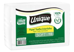 Papel interfolha soft Unique Mili 100% 20x23 c/ 1000fls