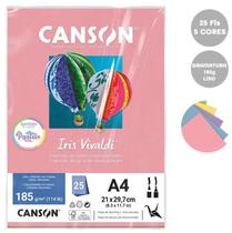 Papel Iris Vivaldi A4 185g 25 Folhas CANSON