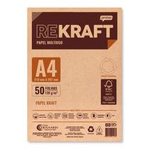 Papel Kraft A4 120g 50 folhas para impressão Jandaia